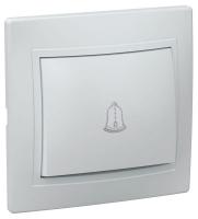 Выключатель кнопочный 1-кл. СП Кварта 10А IP20 ВСк10-1-0-КБ бел. GENERICA EVK13-K01-10-DM