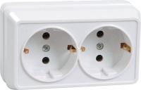 Розетка 2-м ОП Октава РС22-3-ОБ 16А IP20 с заземл. бел. GENERICA ERO21-K01-16-DC