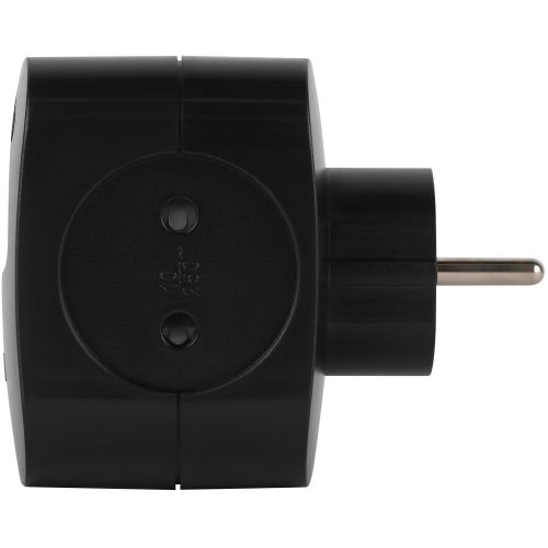Разветвитель 4-м SP-4-3USBAC-B + 3 USB A+C со шторками 10А черн. Эра Б0069084