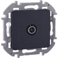 Розетка телевизионная TV Inspiria 2дБ 0-2400мГц с топологией "звезда" механизм антрацит IEK 673853