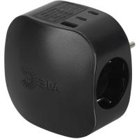 Разветвитель 3-м SP-3e-3USBAC-B + 3 USB A+C с заземл. со шторками 16А черн. Эра Б0069082