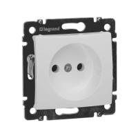 Розетка 1-м СП Valena 16А IP21 без заземл. на винтах механизм бел. IEK 774416
