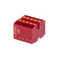 Блок распределительный зажим push-in 10 точек подключения 2.5кв.мм красн. DKC DTP1-010-04SPUR