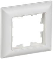 Рамка 1-м BRITE РУ-1-БрАБ арктич. бел./бел. IEK BR-M12-12-K91