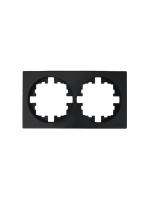 Рамка 2-м OSEN горизонт. квадрат черн. бархат LEZARD 743-4200-147