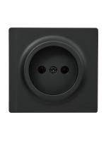Розетка 1-м ОП LETO без заземл. ПБТ черн. бархат LEZARD 752-4200-121B