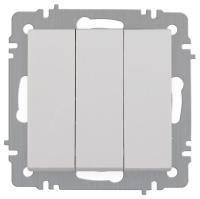 Выключатель 3-кл. СП Accent 6-106-01 10А IP20 250В AL/CU бел. Intro Б0063531