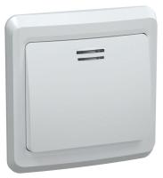 Выключатель 1-кл. СП Вега 10А IP20 ВС10-1-1-ВБ с индикацией бел. GENERICA EVV11-K01-10-DM