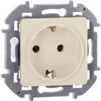 Розетка 1-м СП Inspiria 16А IP20 250В 2P+E защ. шторки немецк. стандарт механизм сл. кость IEK 673731