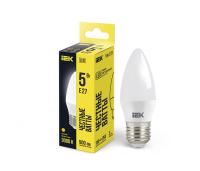 Лампа светодиодная C35 5Вт свеча 3000К тепл. бел. E27 450лм 230-240В IEK LLE-C35-5-230-30-E27