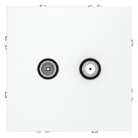 Розетка телевизионная оконечная TV + SAT 2-м СП S70 механизм бел. матов. Voltum VLS060402