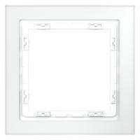 Рамка 1-м S70 стеклян. бел. матов. Voltum VLS110102