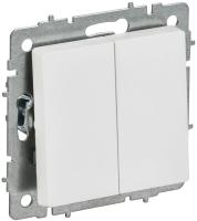 Выключатель проходной 2-кл. СП BRITE ВС10-2-6-БрАБ 10А механизм арктич. бел. IEK BR-V22-0-10-K91