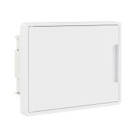 Щиток встраиваемый FRAME 8мод. с бел. дверцей с 2 шинами PEN на 6 и 8 отверст. бел. DKC F08B1WW