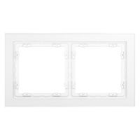 Рамка 2-м S70 стеклян. бел. матов. Voltum VLS110202