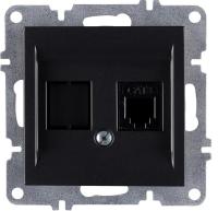 Розетка телефонная 1вых. СП 1мод. LAVIN/KAREN RJ45 кат.3 механизм черн. ARVIA 50 07 2000 221