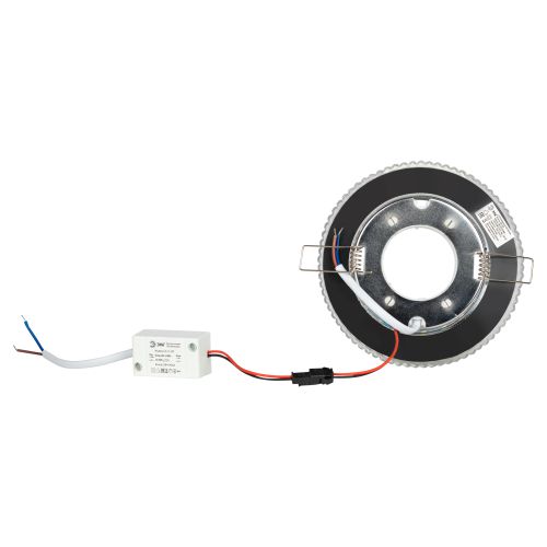 Светильник точечный DK LD26 SL/WH GX53 декор со светодиод. подсветкой прозр. ЭРА Б0029638