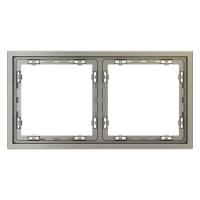 Рамка 2-м S70 пластик. шелк Voltum VLS100204