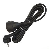Удлинитель-шнур 1х5м с заземл. 16А IP20 ПВС 3х1 черн. DOMTOK 2359