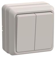 Выключатель 2-кл. ОП Октава 10А IP20 ВС20-2-0-ОКм крем. GENERICA EVO20-K33-10-DC