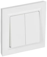 Выключатель 2-кл. СП BRITE ВСР10-2-0-БрАБ 10А в сборе арктич. бел. IEK BR-V20-0-10-K91-F
