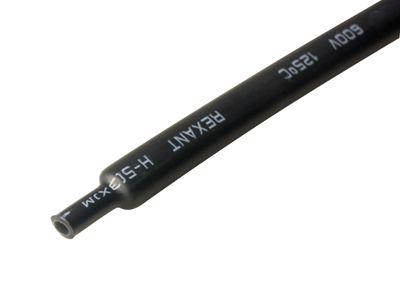 Трубка термоусадочная двустенная клеевая 12/4 (3:1) черн. 1м Rexant 21-2008