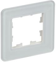 Рамка 1-м BRITE РУ-1-2-Бр стекло бел. RE IEK BR-M12-G-41-K01