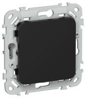 Заглушка СП FLITE ЗГ-ФлЧ с суппортом механизм черн. IEK FI-PL10-K02