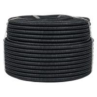 Труба гофрированная ПНД гибкая тяжелая d16мм с протяжкой черн. (уп.100м) PROxima EKF tpnd-16-t