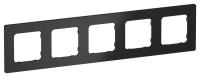 Рамка 5-м СП FLITE РУ-5-К-ФлЧ черн. IEK FI-M52-32-20-K02