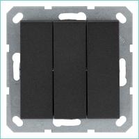 Выключатель 3-кл. 10А IP20 механизм антрацит Jasmart G3031B