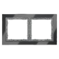 Рамка 2-м S70 стеклян. графит Voltum VLS110207