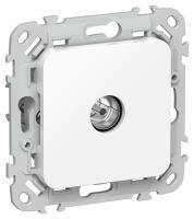 Розетка телевизионная проходная СП FLITE РТВм-1-1-2-ФлБ тип M экранир. механизм бел. IEK FI-A13-P-K01