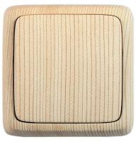 Выключатель 1-кл. ОП Альфа 10А IP20 250В с изолир. пластиной сосна HEGEL ВА10-113-02