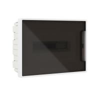 Щиток встраиваемый Фрейм (FRAME) 12мод с тонированной дверцей с 2 шинами PEN на 6 и 8 отверст. бел. DKC F12B1WD