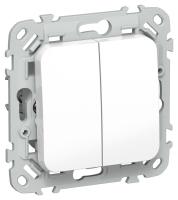 Выключатель 2-кл. СП FLITE ВС12-1-0-ФлБ 10А механизм бел. IEK FI-V20-0-10-1-K01