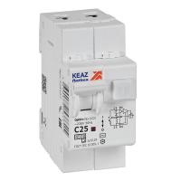 Выключатель автоматический дифференциального тока 2п OptiDin D63-23C25-AC-У3 C25 100мА 4.5кА с защитой от сверхтоков КЭАЗ 328107
