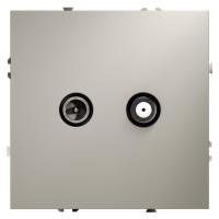 Розетка телевизионная оконечная TV + SAT 2-м СП S70 механизм кашемир Voltum VLS060403