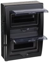 Щиток отркрытая проводка на 20 модулей с 2 вертик.дверцами 390х302х120мм черный IP65 УХЛ1 Ruvinil 69020Ч