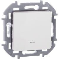 Переключатель 1-кл. Inspiria 10А IP20 250В 10AX с подсветкой/индикацией механизм бел. IEK 673660