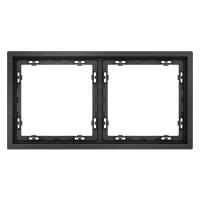 Рамка 2-м S70 пластик. графит Voltum VLS100207