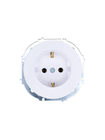 Розетка 1-м OSEN IP20 с заземл. ПБТ бел. LEZARD 743-0288-122B