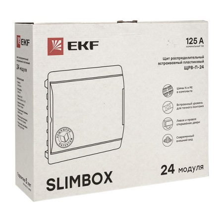 Щит ЩРВ-П-24 "SlimBox" IP41 бел. дверца PROxima EKF sb-v-24w