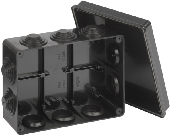 Коробка Тусо распаячная для ОП 200х140х75мм УХЛ1 черн. Ruvinil 67055Ч