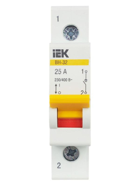 Выключатель нагрузки (мини-рубильник) 1п 25А ВН-32 KARAT IEK MNV10-1-025