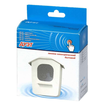Звонок проводной Дуэт соловей 220В 80-90дБА бел. МОНОМАХ ДТ-05