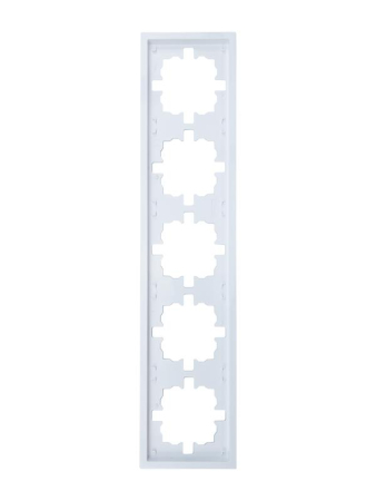 Рамка 5-мест. горизонт. ZIMA бел. LEZARD 704-0200-150