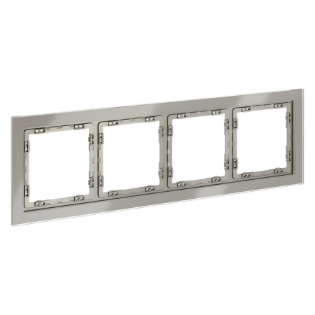 Рамка 4-м S70 стеклян. шелк Voltum VLS110404