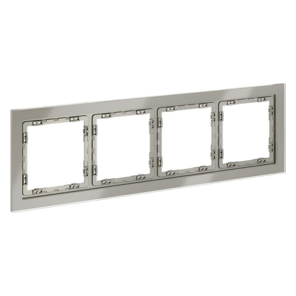 Рамка 4-м S70 стеклян. шелк Voltum VLS110404