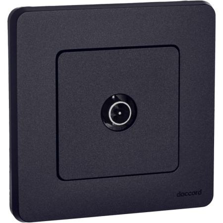 Розетка телевизионная проходная TV Inspiria 14дБ 5-862мГц механизм антрацит IEK 673863